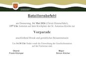 Bataillonsbefehl zur Vorparade